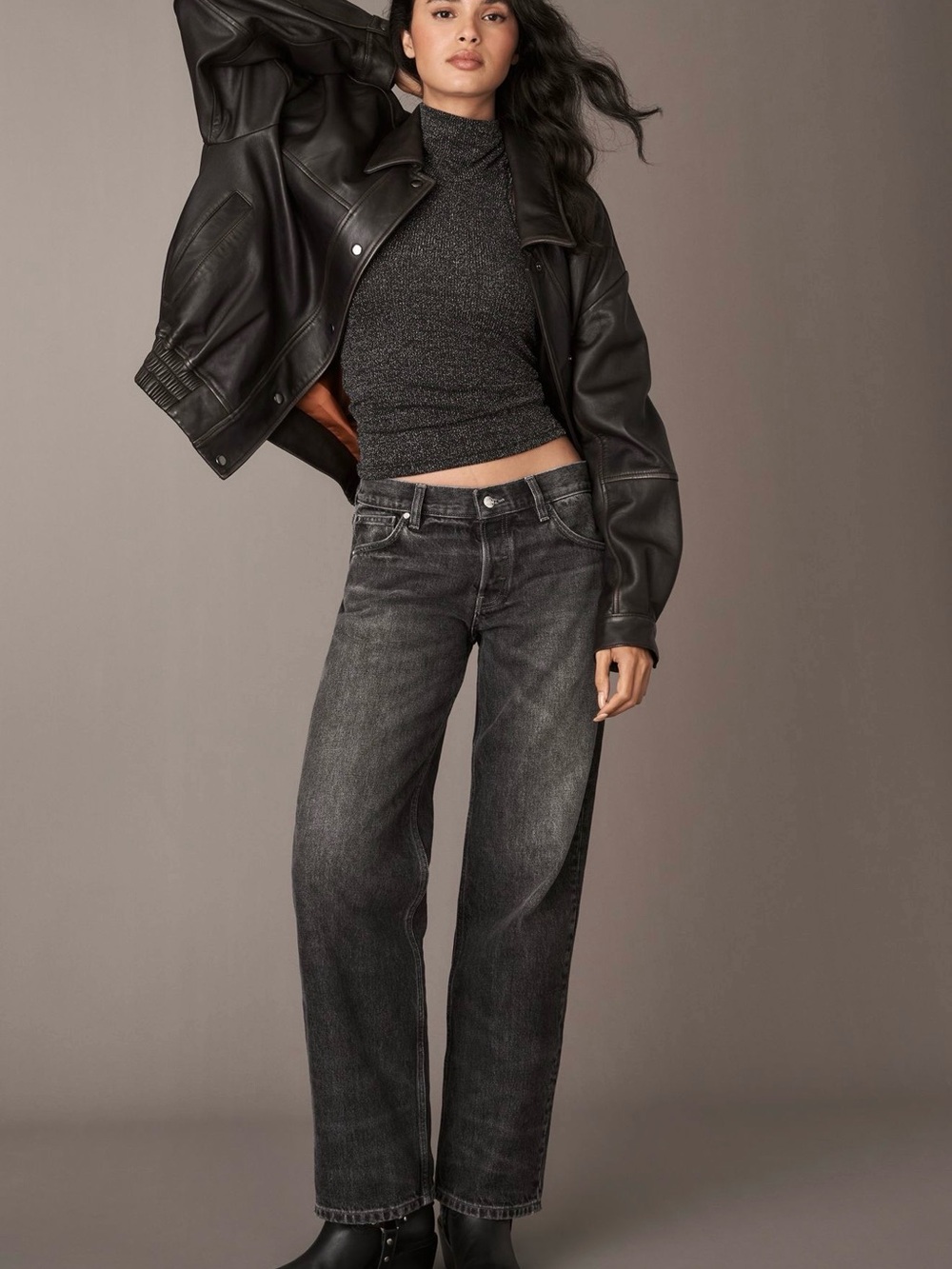 EB Denim Low Rise Baggy Wide Leg Jean